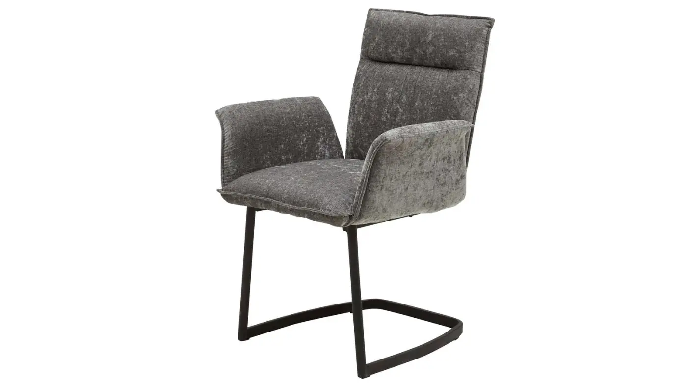 Interliving Design-Schalenstuhl mit Armlehnen Serie 5106 grau/schwarz Interliving Design-Schalenstuhl mit Armlehnen Serie 5106 grau/schwarz