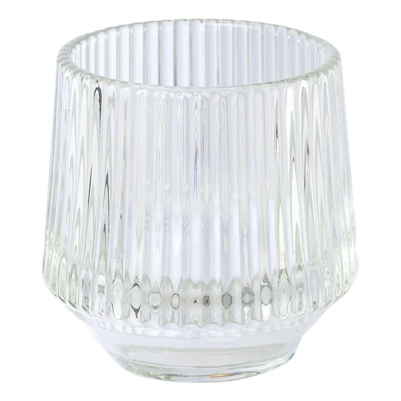 Gasper  Glas Teelicht Relief  8 x 8 cm  Tayra klar