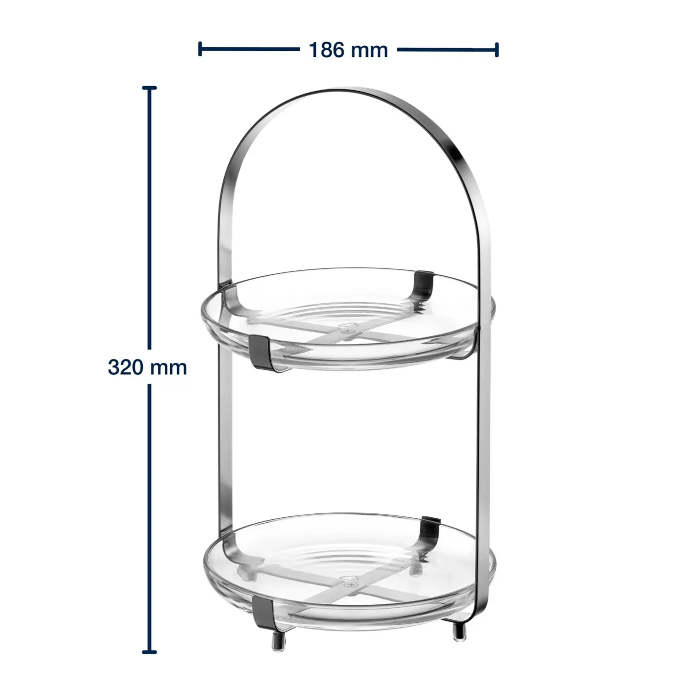 Leonardo Etagere CUCINA Materialmix silber 5,5 cm