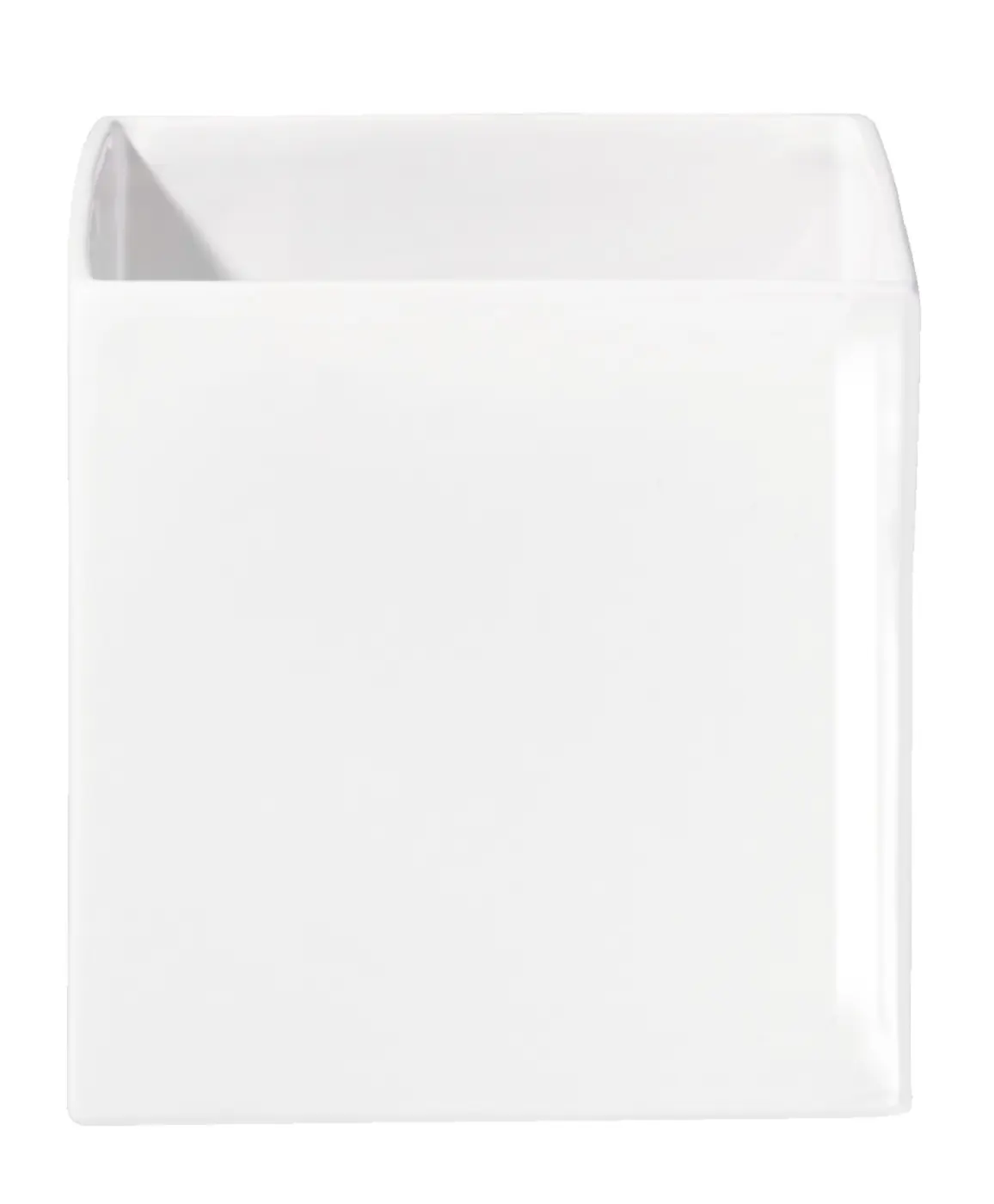 ASA Übertopf quadro weiß glänzend 15 x 15 cm, H. 15 cm