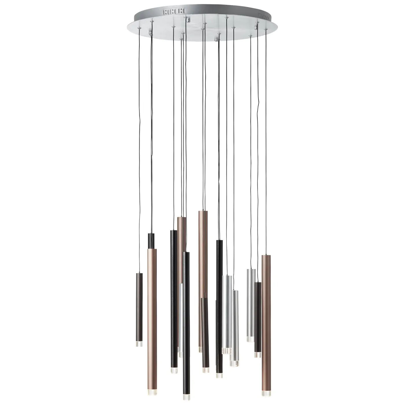Brilliant  LED Pendel CEMBALO braun/schwarz/eisen