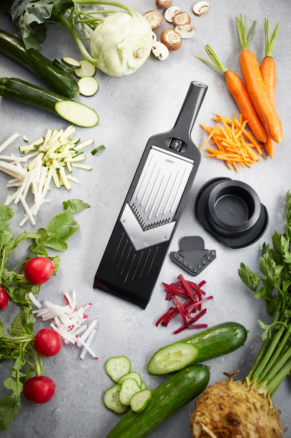Gefu V-Hobel VIOLI® 2.0 Schwarz, silber