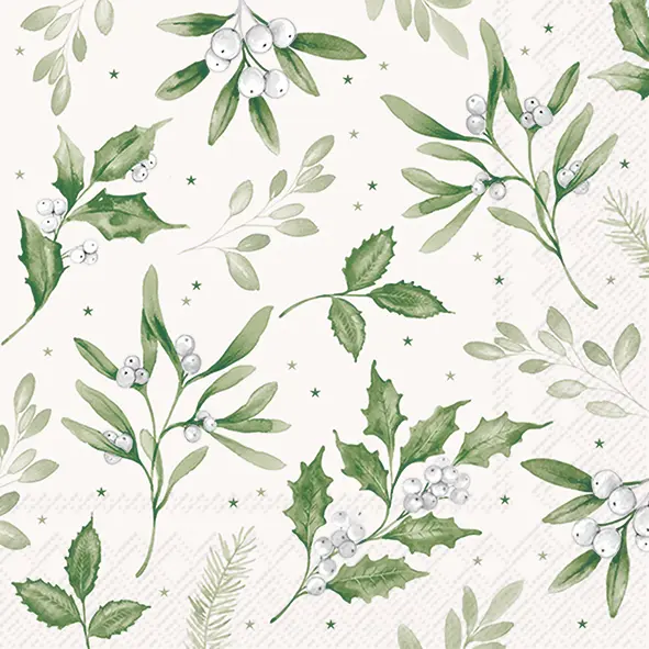 Ihr Cocktail-Servietten BRANCHES OF HARMONY cream 25X25 cm