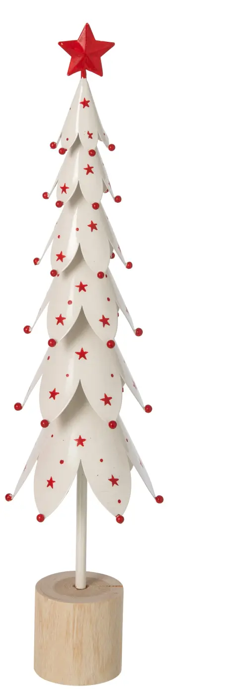 Jolipa Baum mit Sternen Eisen weiß 52x13x7cm