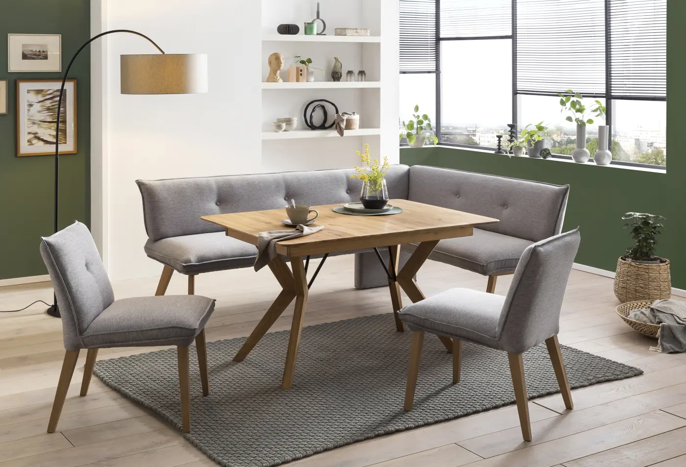 Standard  Eckbank 160x210 cm Genua Eiche natur