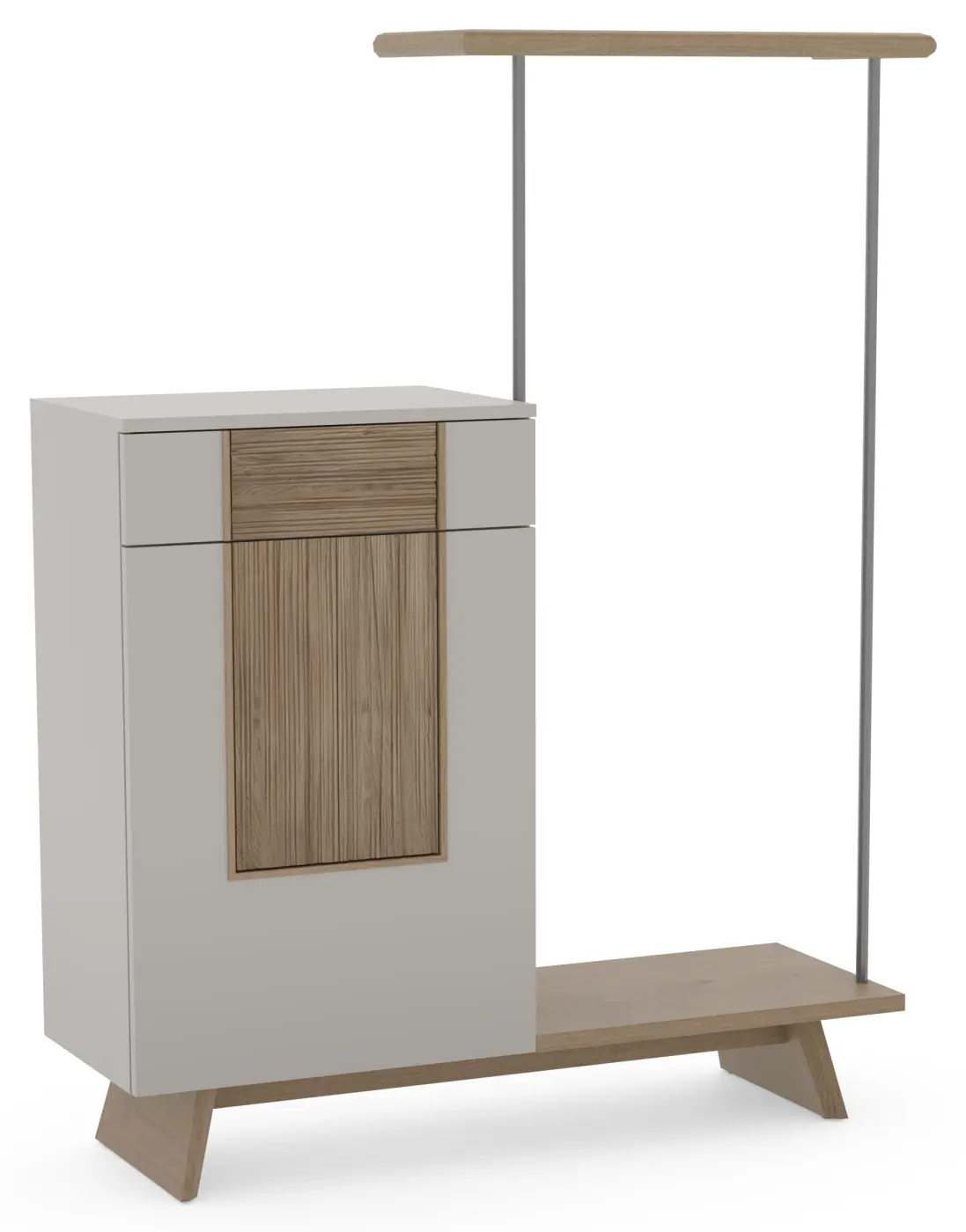 Voglauer  Hochkommode mit Kleiderständer V/lacera coming Wildeiche|Taupe ca. 136 cm breit
