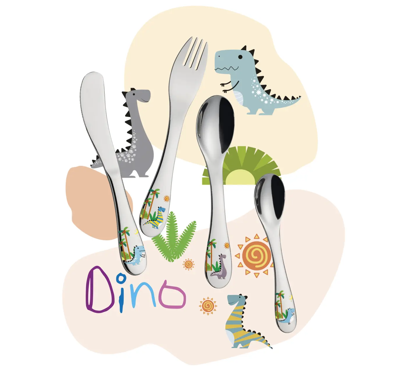 Cilio Kinderbesteck DINO 4-tlg.