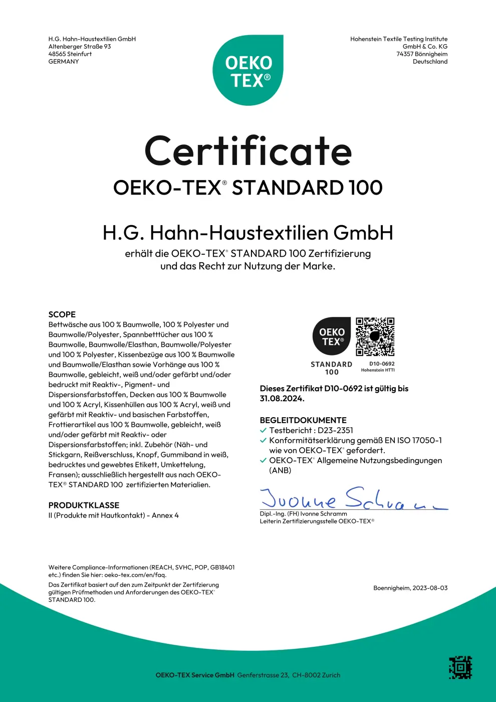 Hahn  Bieber Bettwäsche Tierprint braun 135 x 200 cm