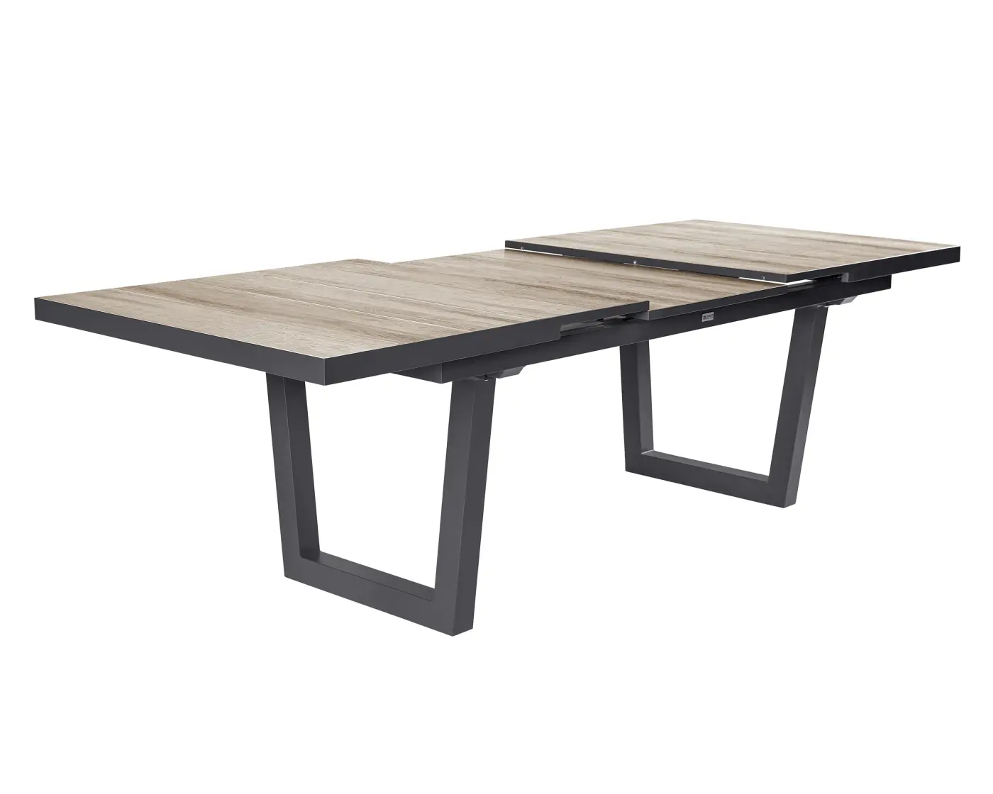LC Garden Ausziehtisch Komido Keramikplatte Holzoptik, Gestell anthrazit  ca. 200/260 x 100 x 76 cm