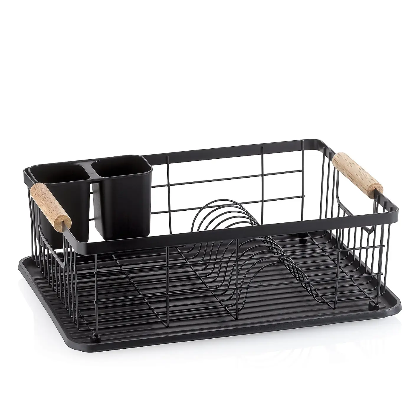 Kela Geschirrabtropfkorb Rica Metall schwarz 42x31,5x15cm