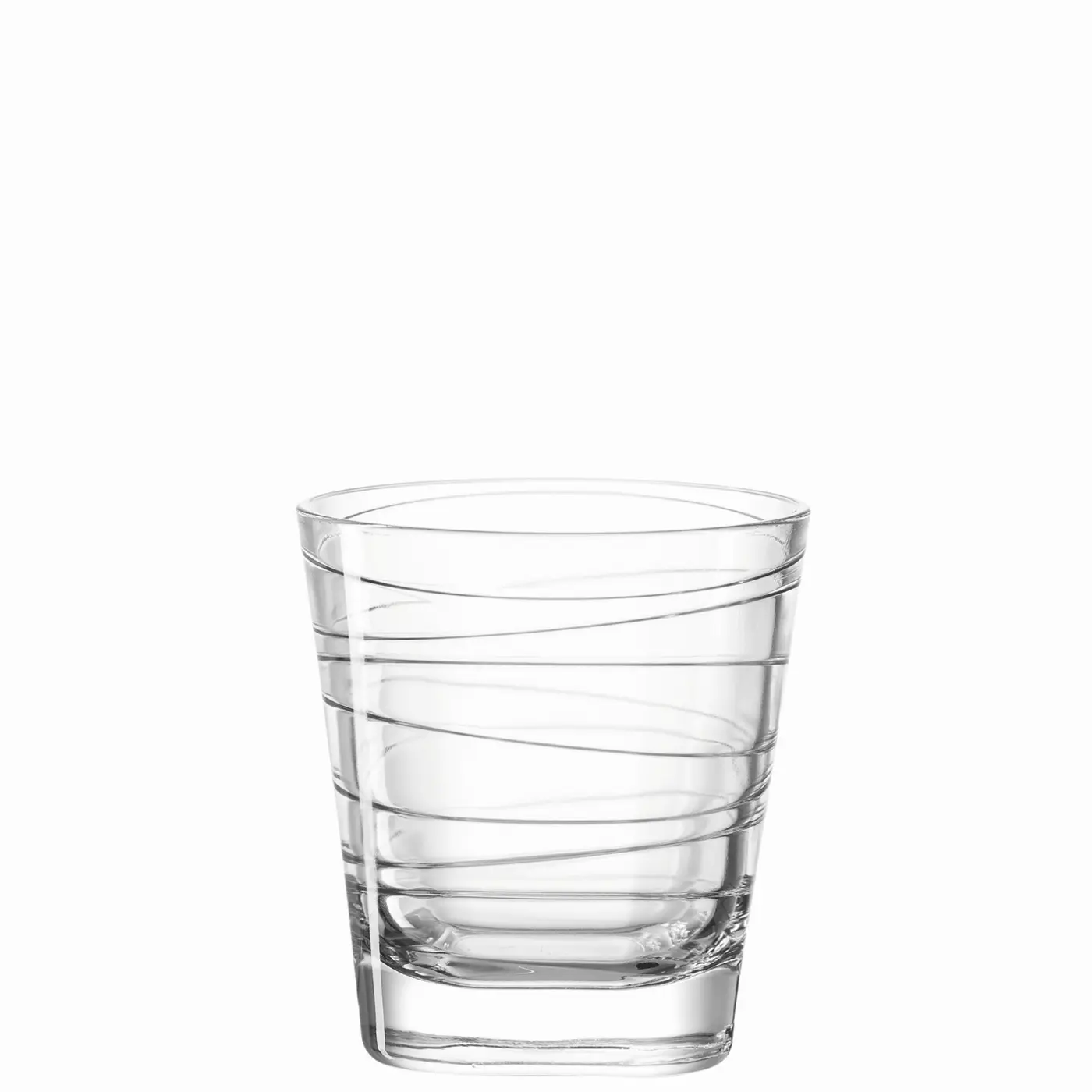 Leonardo großer Glasbecher VARIO Glas mit klarem Strukturlack – Höhe ca. 9 cm