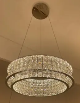 Trio Leuchten  Pendelleuchte Zevion Metall chromfarben, Kristall transp. 60 cm