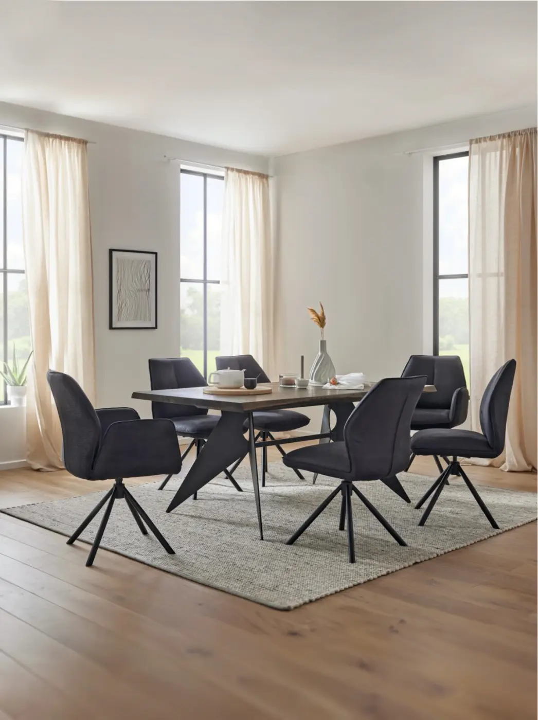 Interliving Armlehnpolsterstuhl  IL5116 Schwarz