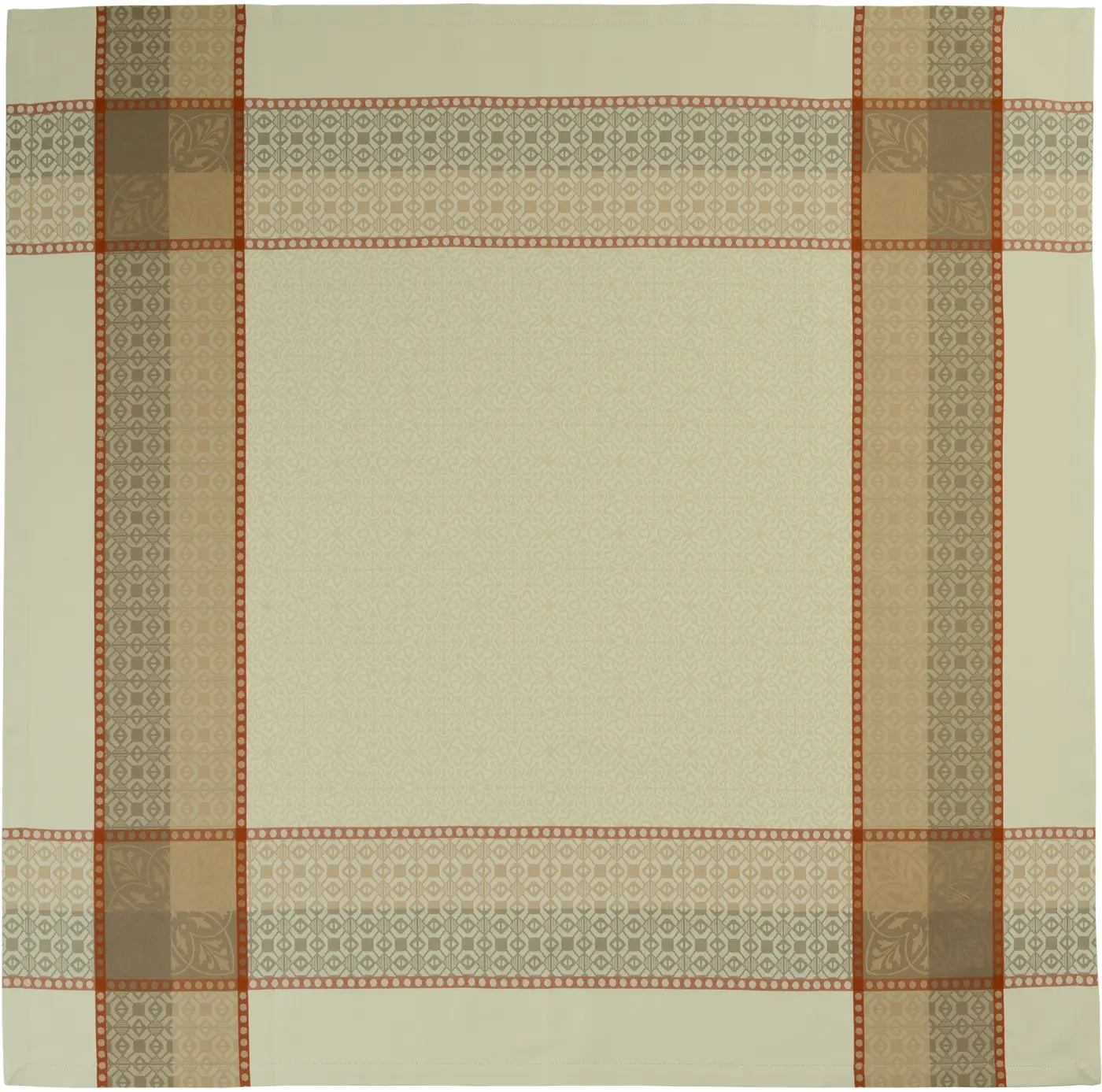 Sander  Mitteldecke Luca taupe/burnt sienna 100x100cm
