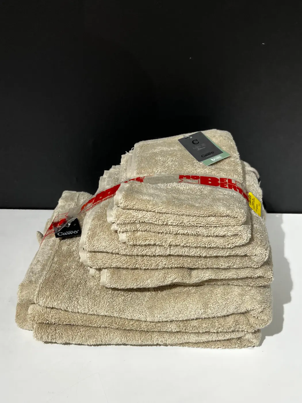 Cawö Handtuchset 6 tlg Serie Lifestyle schlamm