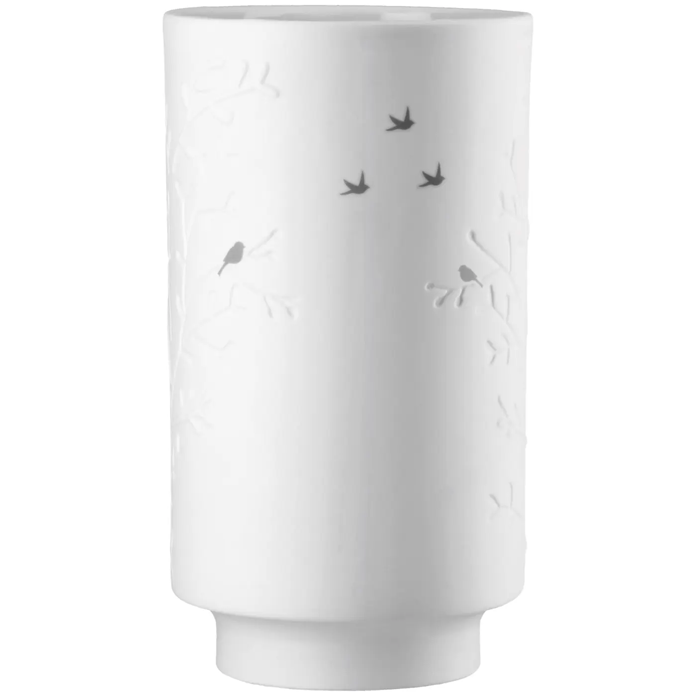 Gilde Vase zylindrisch weiß 20,5 cm Porzellan