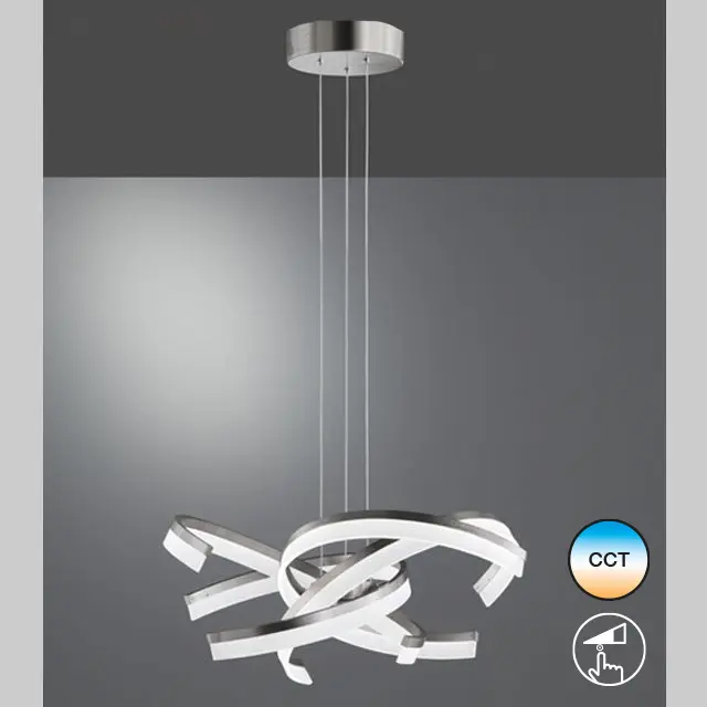 Fischer & Honsel  Pendelleuchte Sund TW Nickelfarben