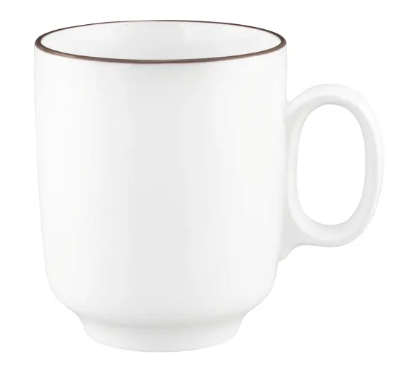 Seltmann Becher mit Henkel 0,40 l Sento Home Pure Lines Chocolate Brown