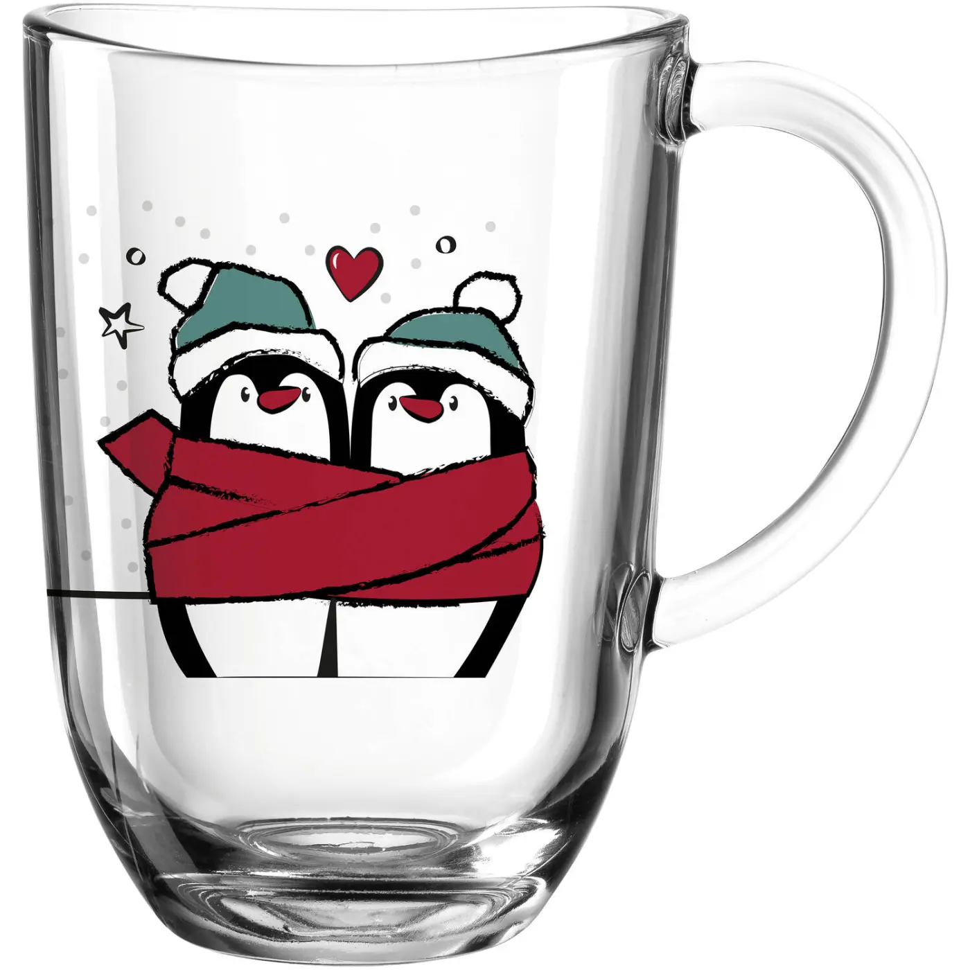 Leonardo Tasse PinguineSILENZIO Kalk-Natron Glas mehrfarbig