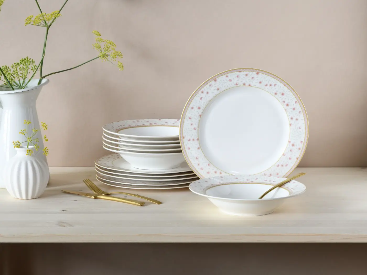 CreaTable Tafelservice 12 tlg Emilia (NBC) floral 