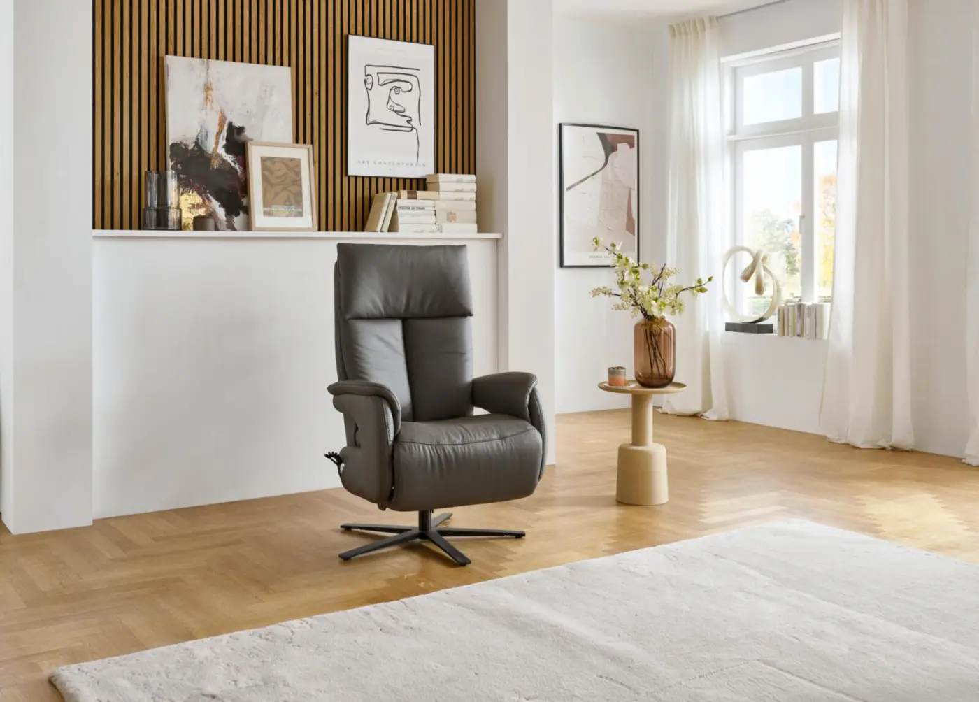 Polsteria  Drehsessel Lola Lazyline manuell Evita anthrazit 