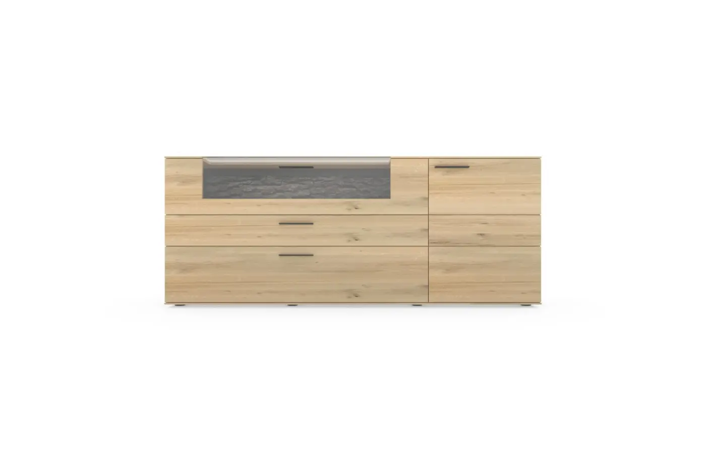 Hartmann  Sideboard, 2-trg., 2 Schübe Runa Kerneiche Natur massiv H / B ca. 77 x 192 cm