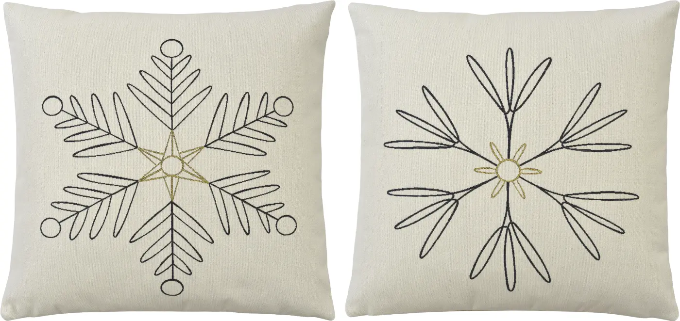 Sander Kissenhülle Snowflakes creme 45 x 45 cm