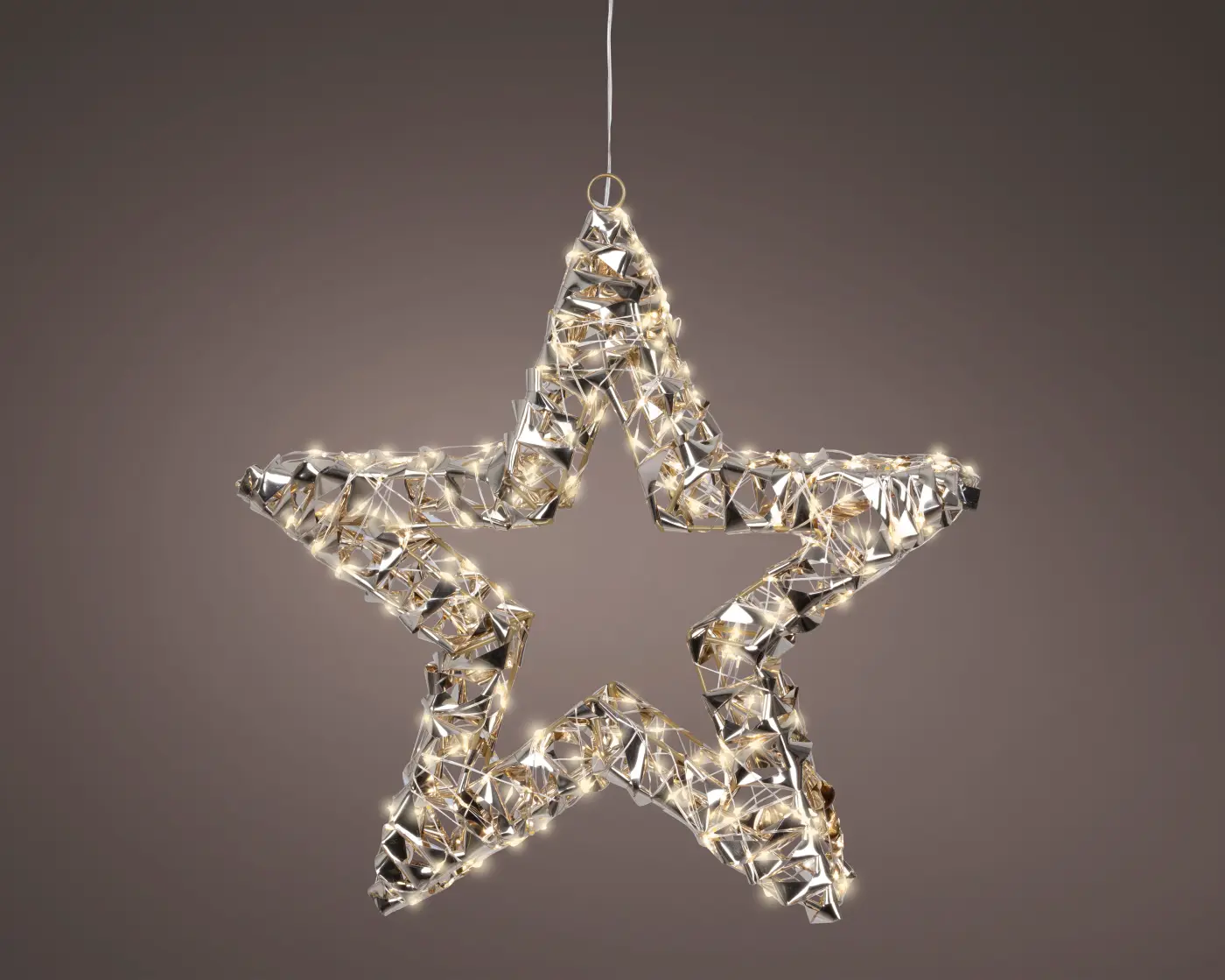 Gilde Dekoobjekt (LED) Flare goldfarben L 8.5 x B 38.5 x H 38.5 cm