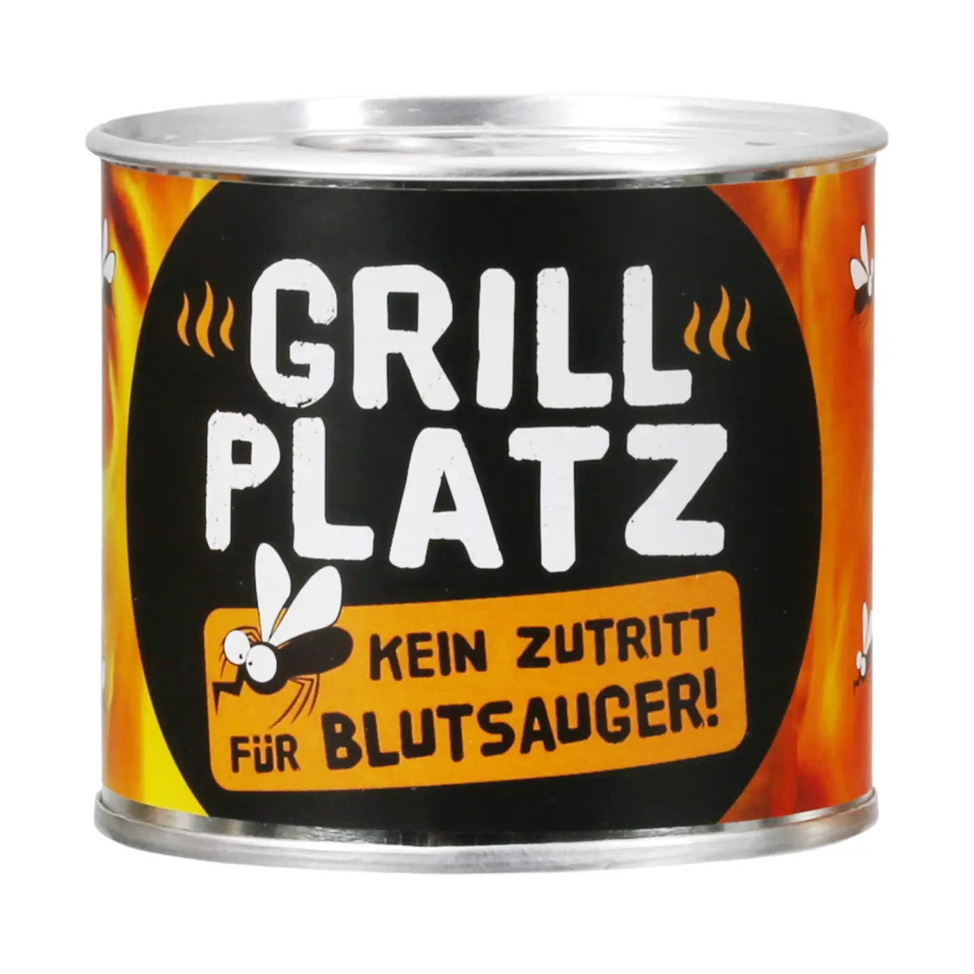 Gilde Duft - Kerzendose Grill - "Grillplatz - Kein Zutritt für Blutsauger!"