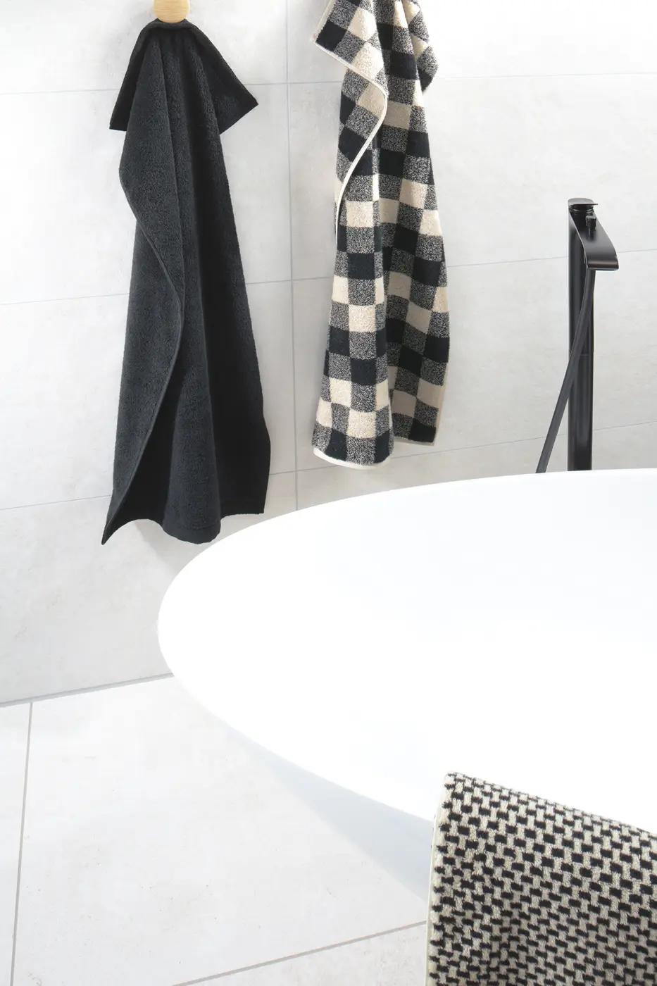 Cawö Duschtuch Natural natur-schwarz 80/150 cm