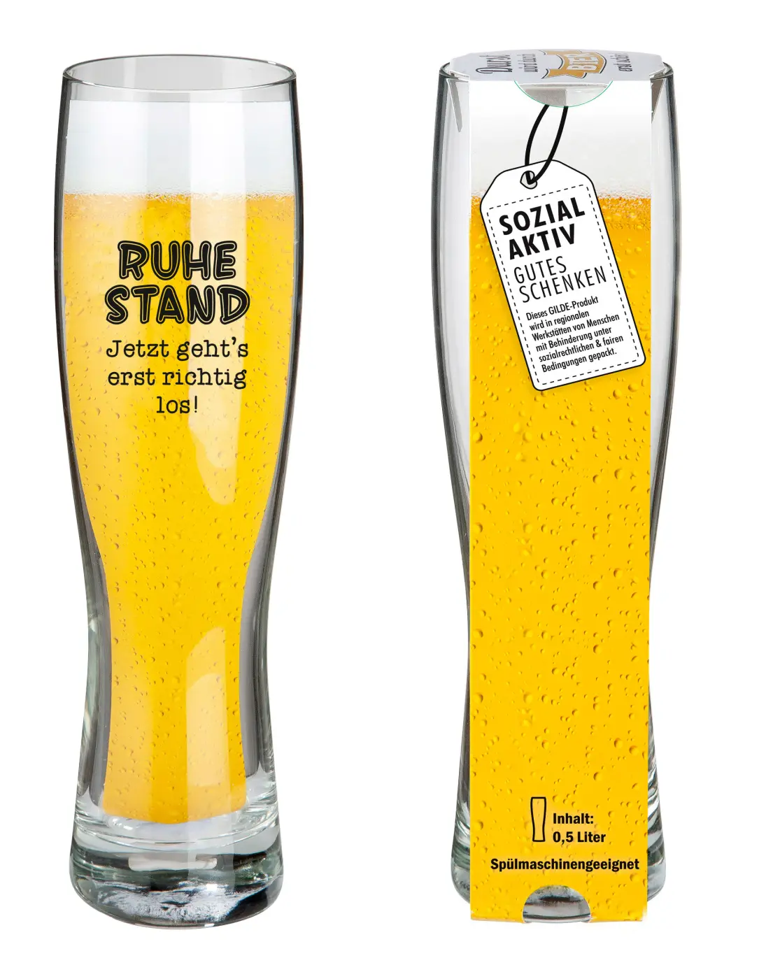 Gilde Weizenglas "Rente"  klar