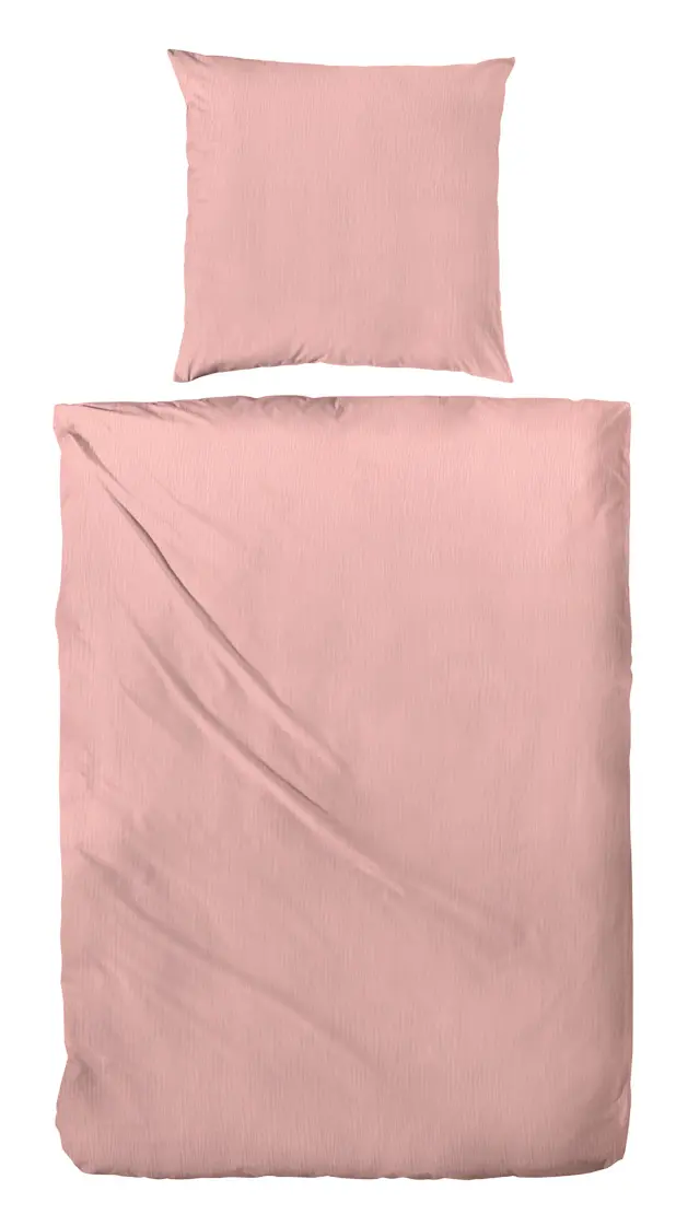 Hahn  Bio-Crepe Bettwäsche-Set, 135 x 200/80 x 80 cm Peach rose