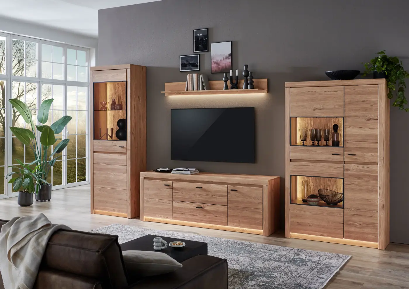 Ideal  Kombination Winston Eiche Gustavson ca. 380 × 210,5 × 42 cm