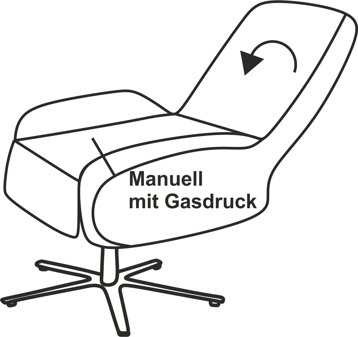 Polsteria Drehsessel Lola Duo manuell Evita anthrazit 