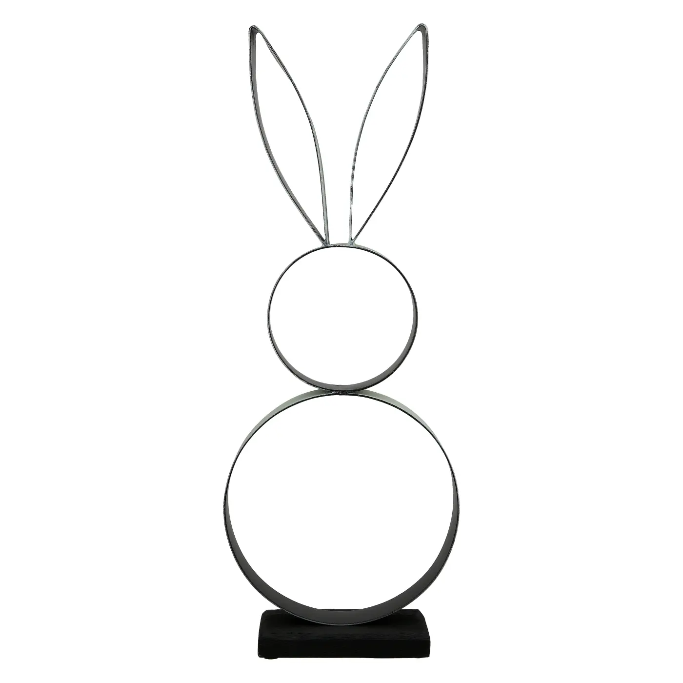 Gilde Standrellief "Hasi" Metall grün/schwarz 31 cm hoch