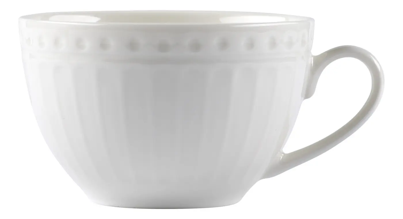 RItzenhoff & Breker Kaffeeobere Sofia weiß mit Reliefdekor 220ml