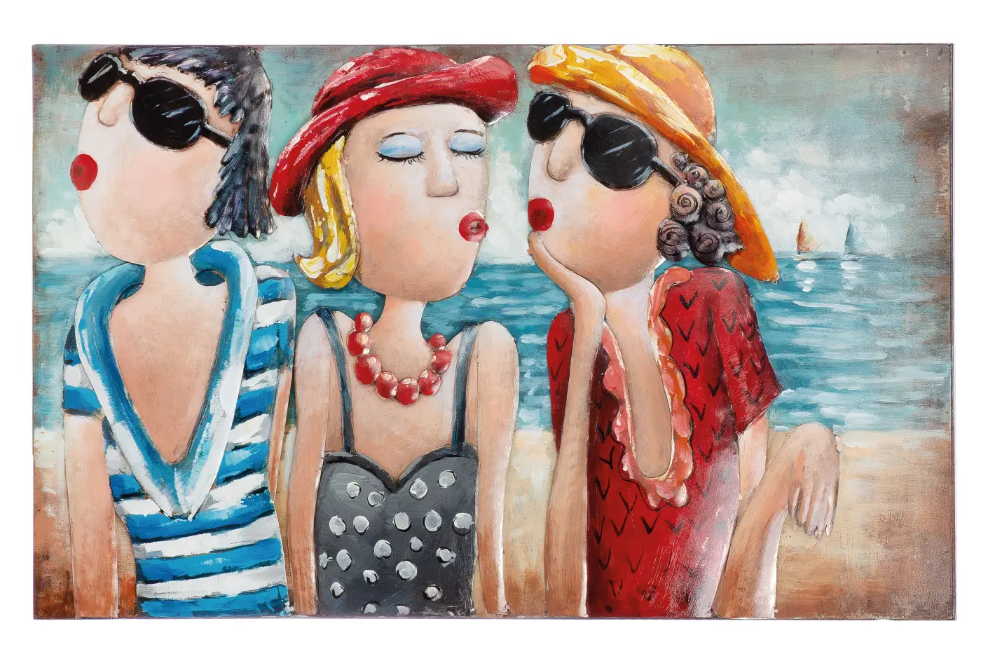 Gilde Handwerk Bild Nizza mehrfarbig ca. 80 x 50 cm