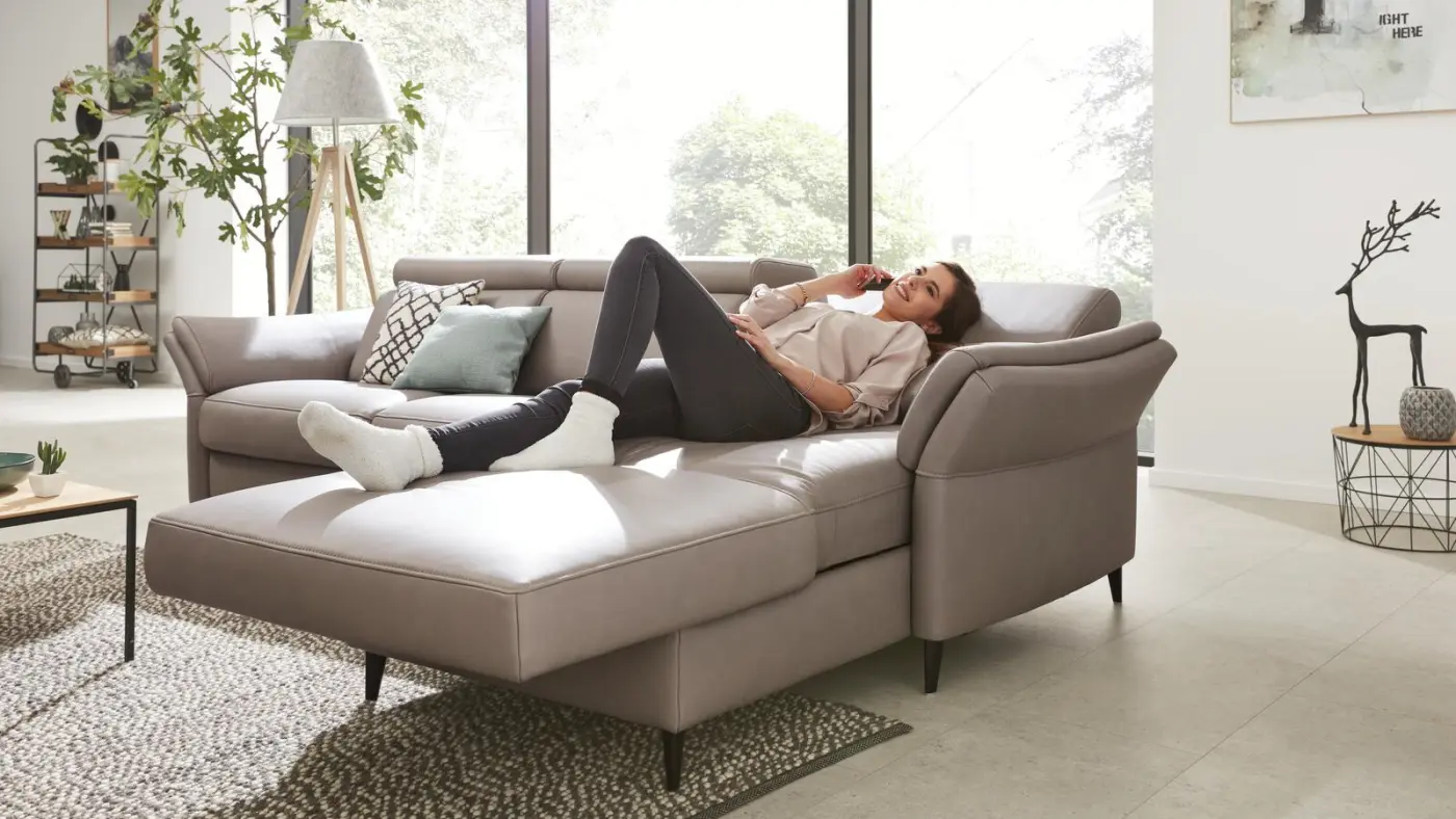 Interliving  Polstergruppe Serie 4055 Credo granit ca. 283 x 175 cm