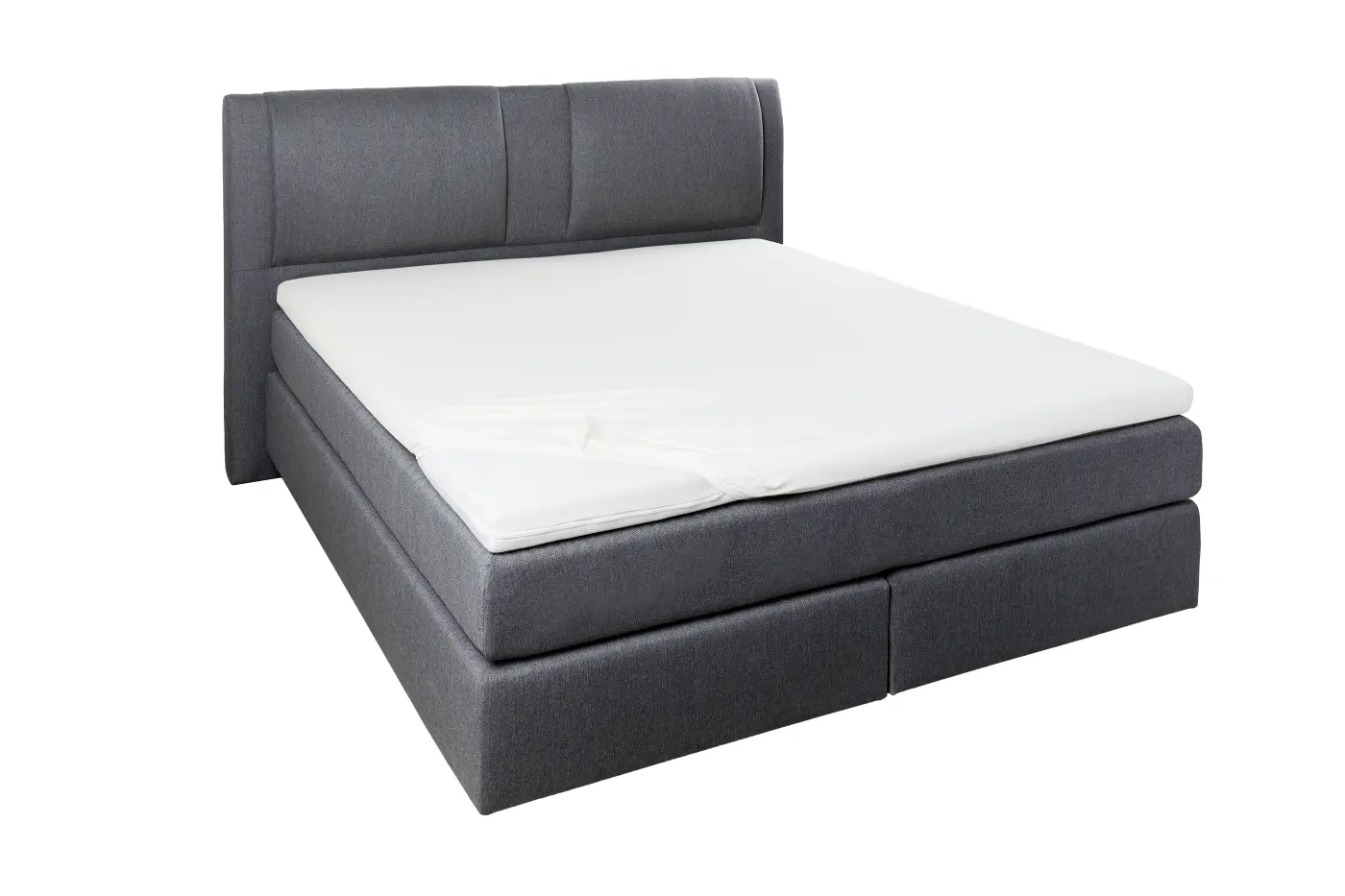 Hahn Elastan-Feinjersey-Spannbettuch für Topper weiß 180-200 x 200-220cm