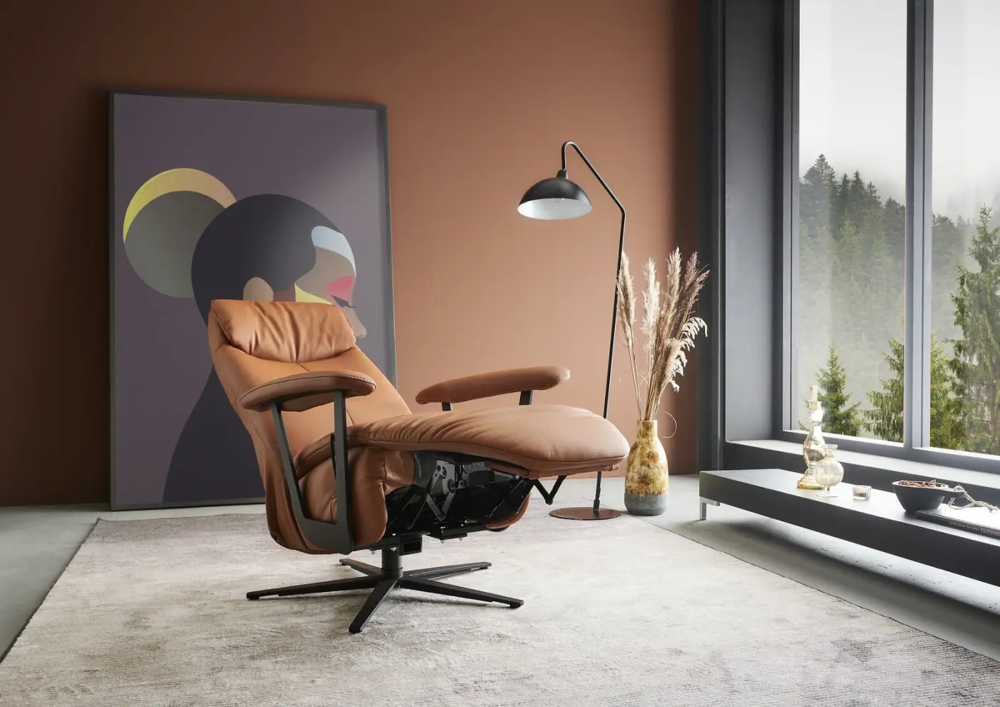 Himolla  Easy Swing 7387 Q2 grau 3 Motoren/HerzWaage