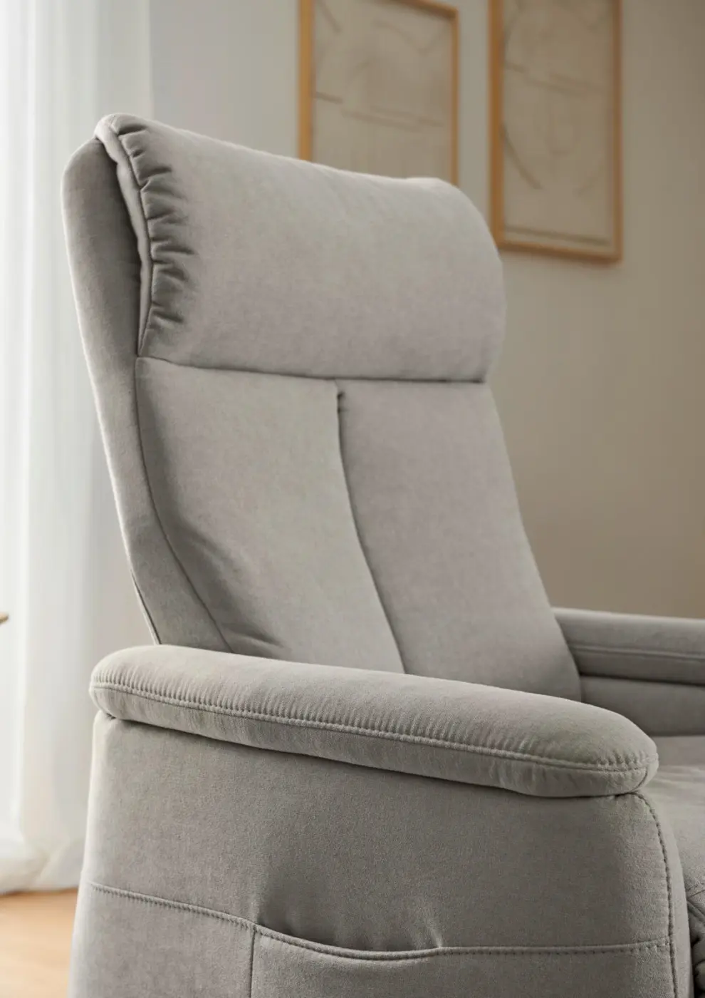 Polsteria Fernsehsessel Timeless 1.0 Comfort RelaXX manuell hellgrau