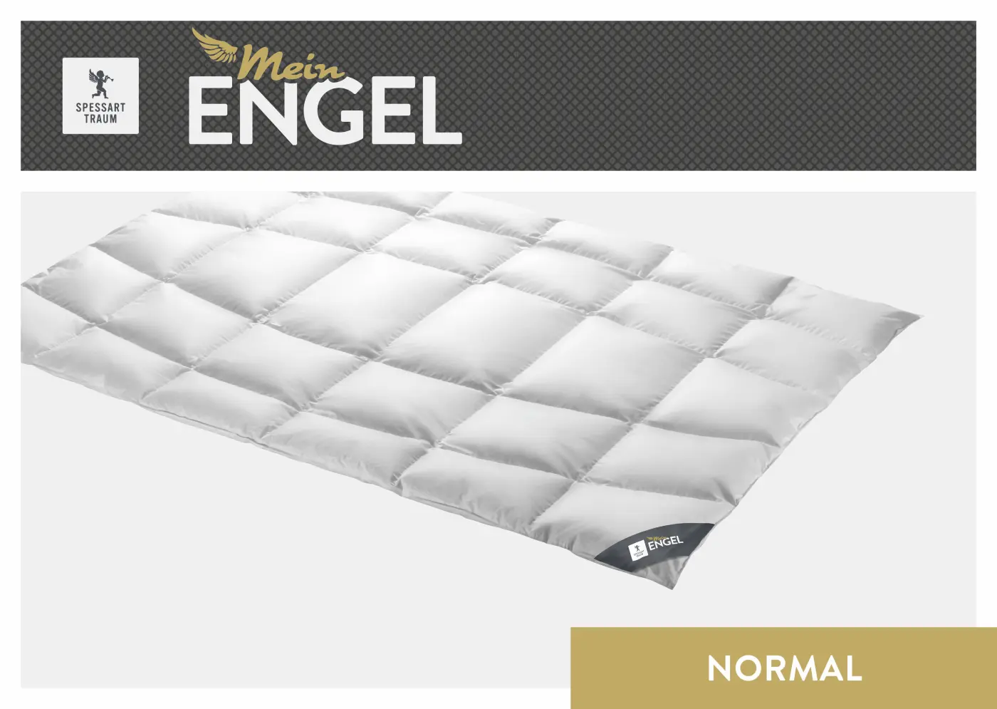 Spessarttraum Daunenkörperformdecke Normal, 155 x 220 cm, 760 g Baumwolle, Weiß