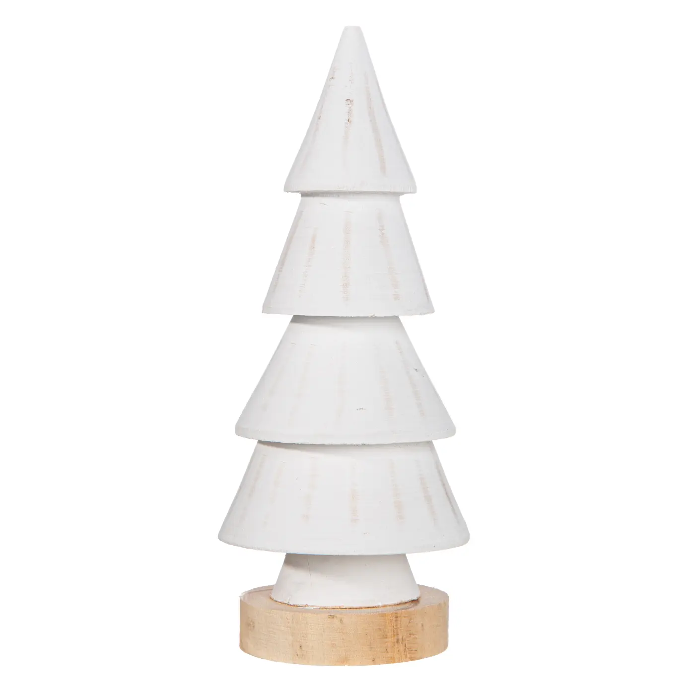 Gilde  Tannenbaum"Faco"Holz weiß H:14cm D:6cm(Gilde Handwerk)