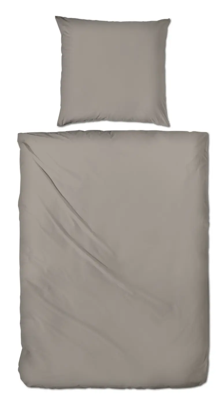 So!Wonderful Bettwäsche, 155 x 220 cm Baumwolle Taupe
