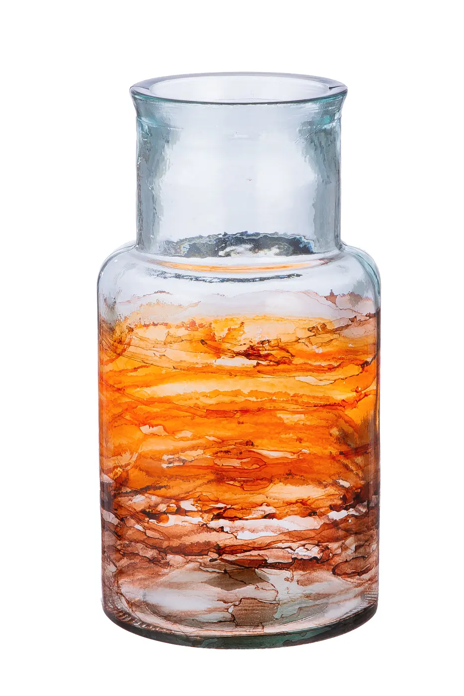 Gilde Vase/Flasche "Borneo" braun H:28cm D:15cm