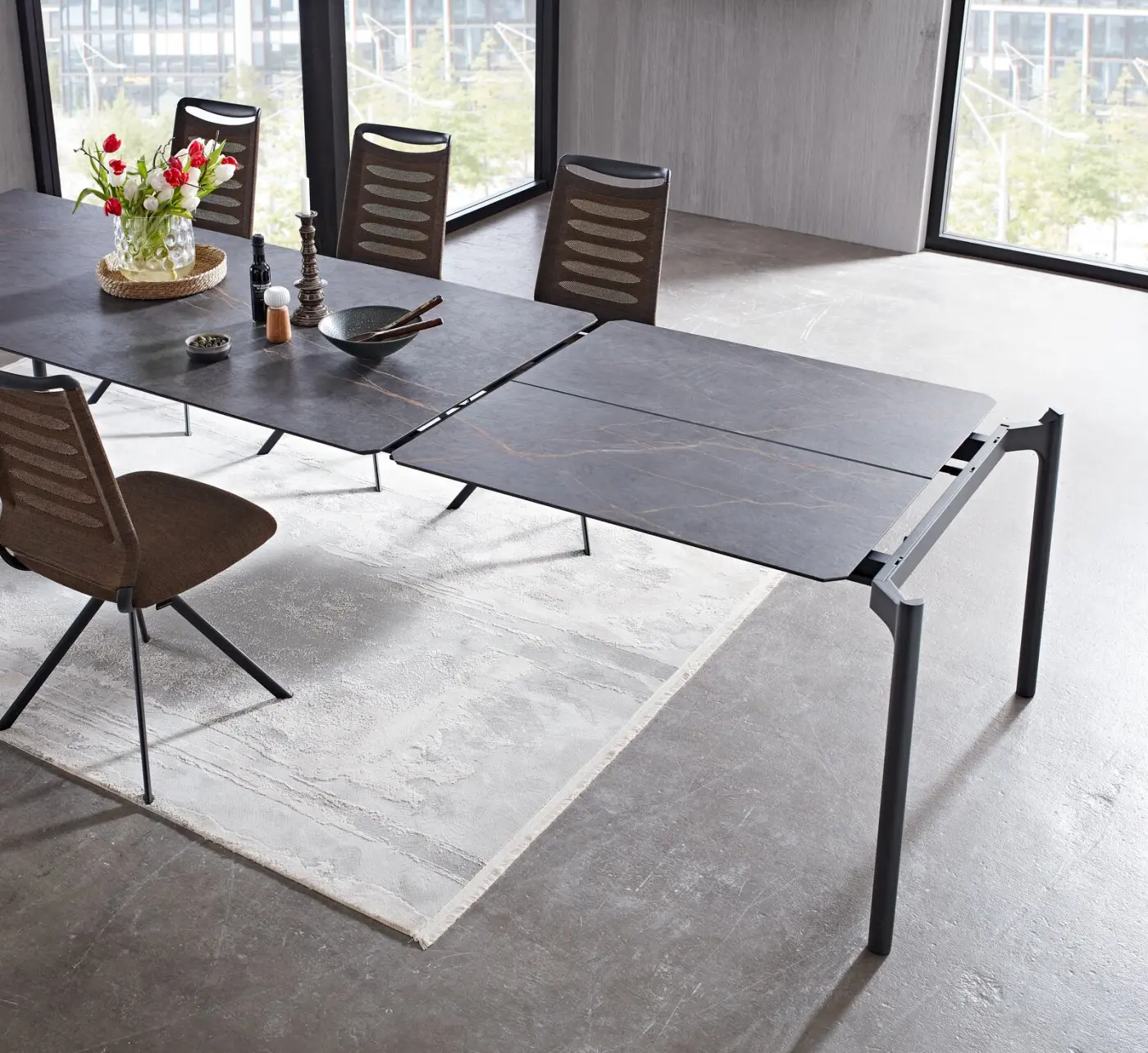 Venjakob Auszugstisch ET236-Mio Plus Dekton anthrazit  ca. 220 (320) x 100 x 75cm
