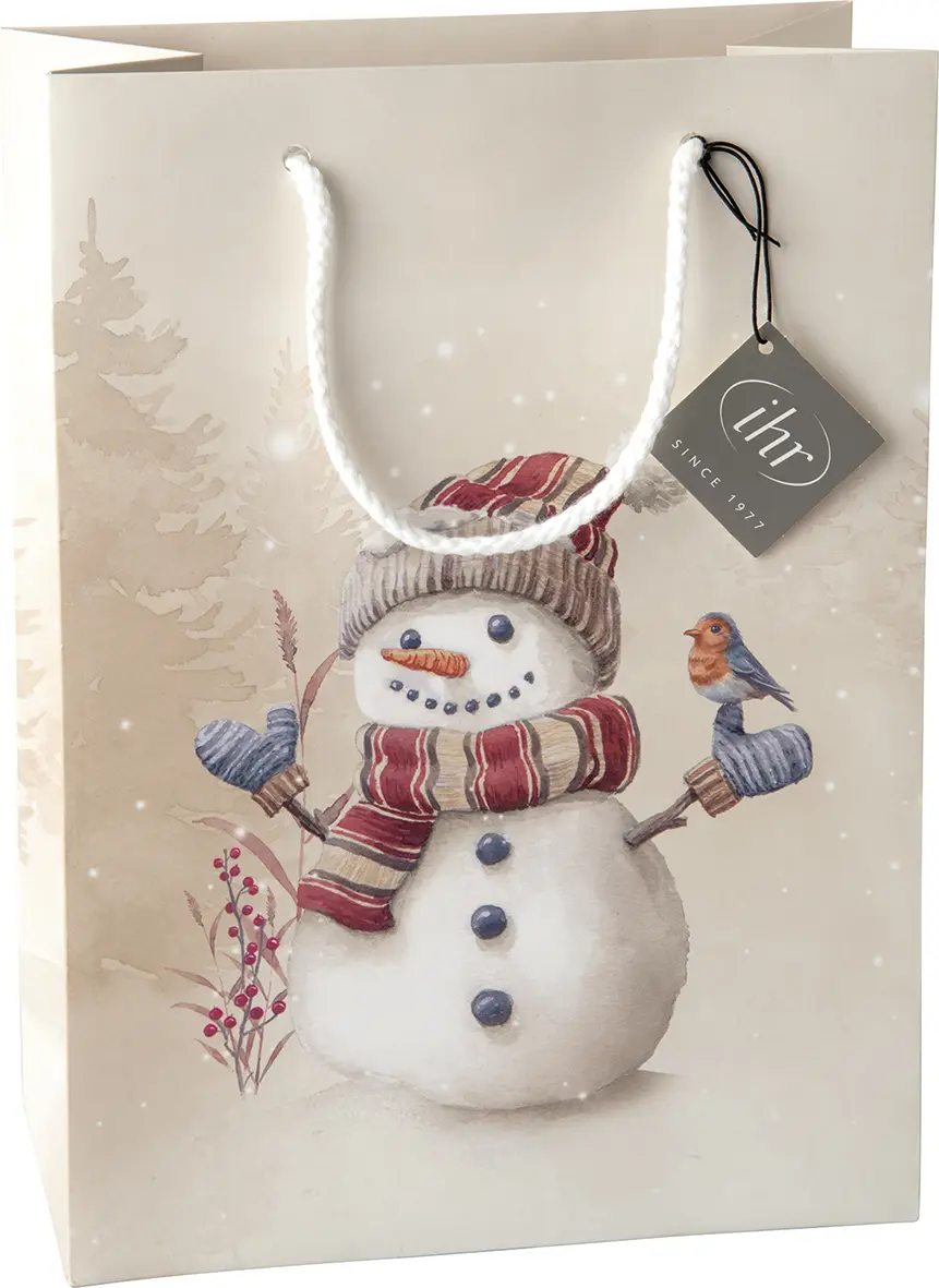 Ihr Geschenktasche OSCAR THE SNOWMAN cream 20X10X27,5 cm