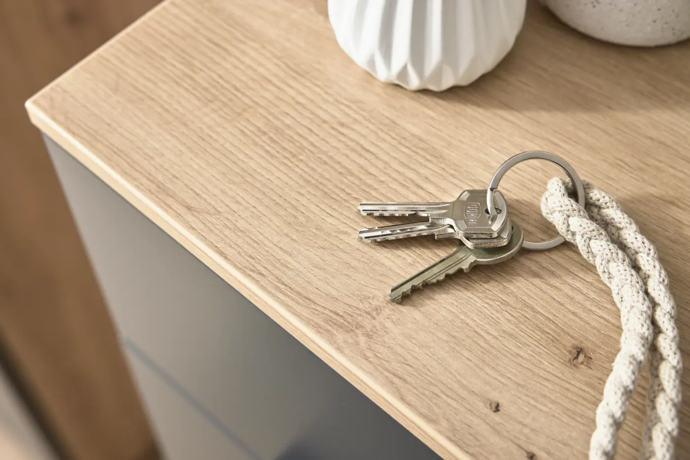 Interliving Garderobenkombi Serie 6012 Anthrazit Asteiche Dekor