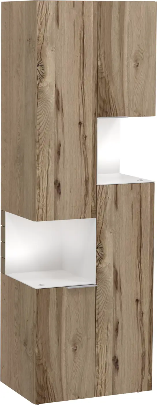 Voglauer Vitrine Valpin mit Akzent in optiwhite Eiche Altholz ca. 64 x 42,3 x 194 cm Voglauer Vitrine Valpin mit Akzent in optiwhite Eiche Altholz ca. 64 x 42,3 x 194 cm