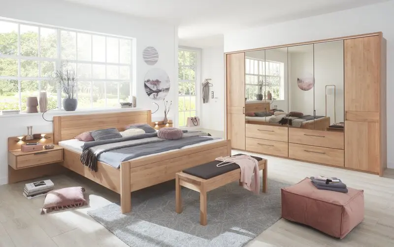 Wiemann Doppelbett und Nachtkommoden Modena Plus